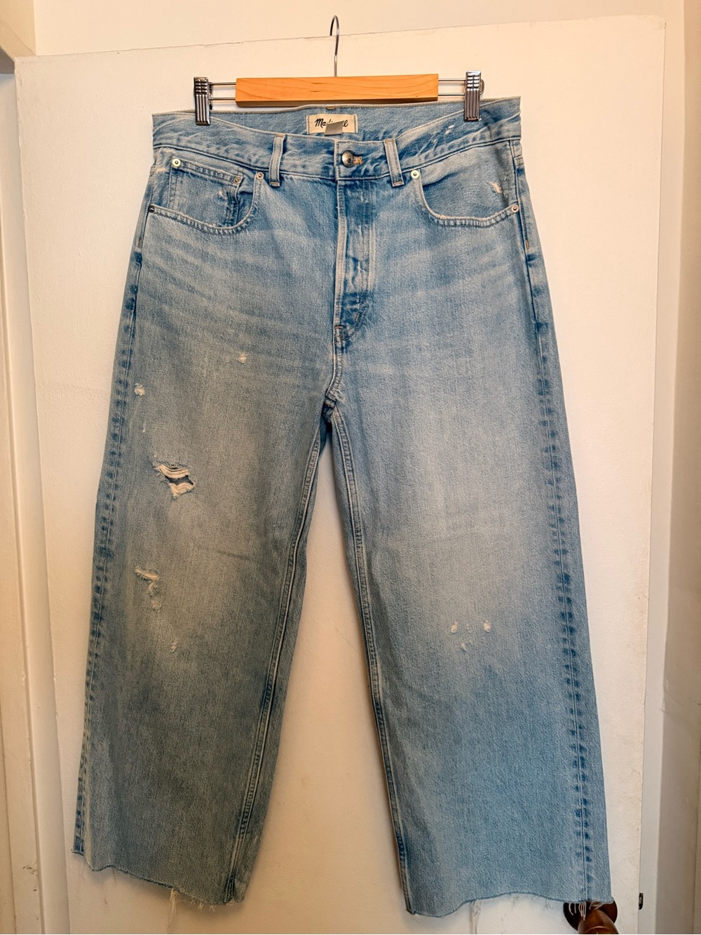 Madewell Light Blue Relaxed Wide-Leg Jeans